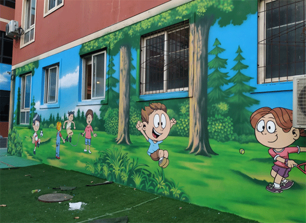 幼兒園墻噴繪如何做？